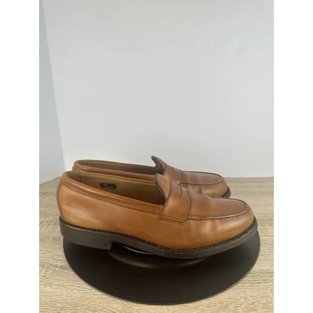 Allen Edmonds Cole Penny Loafers Brown Leather Men’s 9.5 D Made USA Dress Shoes